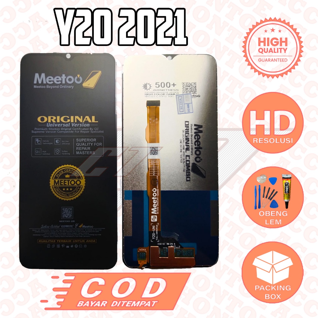LCD TOUCHSCREEN VIVO Y20 2021 LAYAR SENTUH VIVO Y20 2021 ORIGINAL ORI ALL MEREK FULLSET