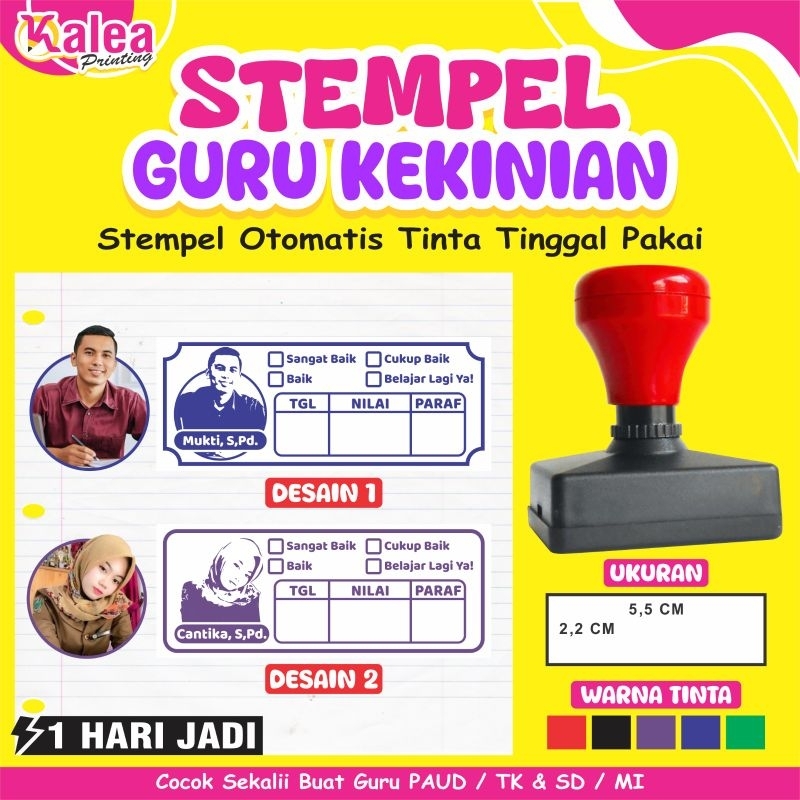

Stempel Nilai Guru, Stempel Foto Guru Custom Kekinian