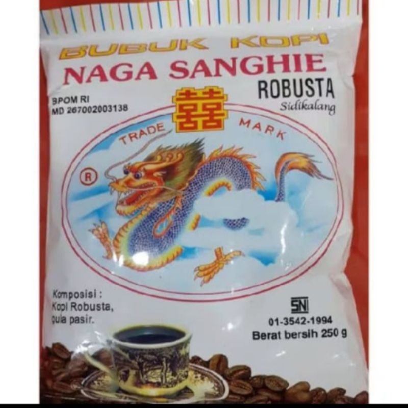 

BUBUK KOPI NAGA SANGHIE ROBUSTA Sidikalang 1 bks 500 gram KASAR
