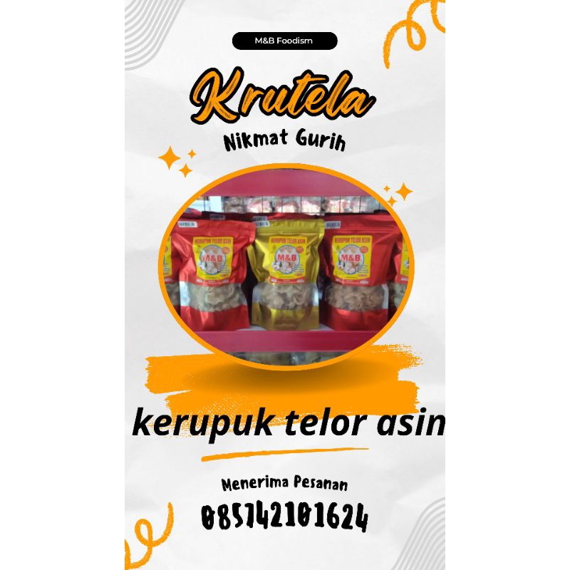 

Kerupuk Telor Asin M&B 50gr