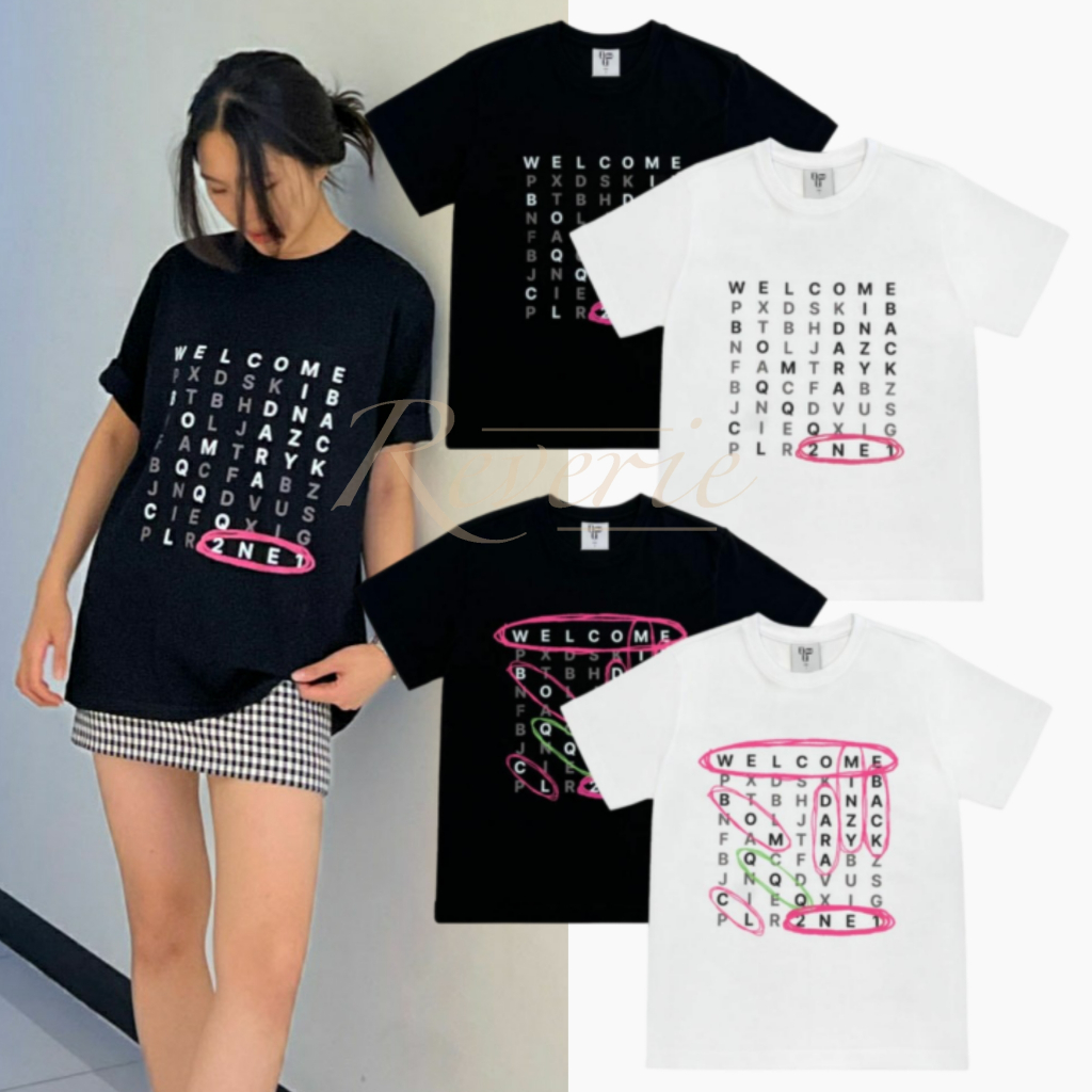 KAOS TSHIRT PUZZLE 2NE1 BAJU MERCH BLACKJACK WELCOME BACK TOUR 2024 CONCERT KPOP IDOL COUPLE TWINNIN