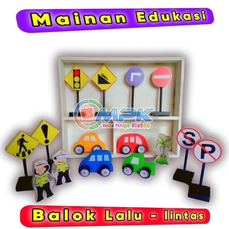 MAINAN EDUKASI BALOK LALU-LINTAS BALOK LALIN (KECIL)