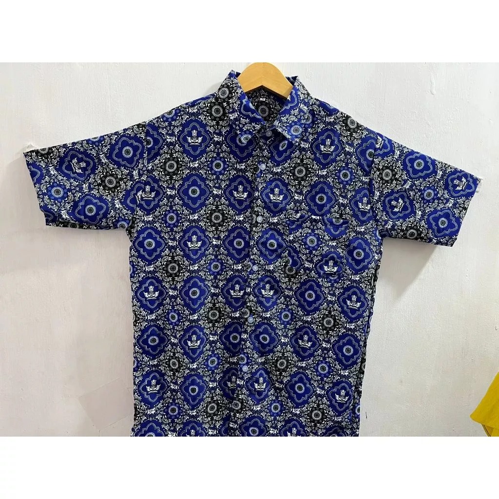 Batik SMP Negeri Seragam Anak Sekolah Batik Pendek anak laki laki SMP / MTs