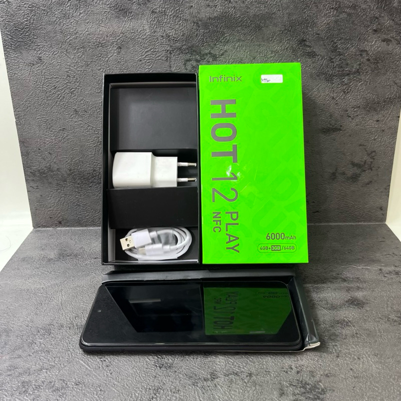 Infinix Hot 12 Play NFC 4/64gb Fullset Second Garansi Resmi