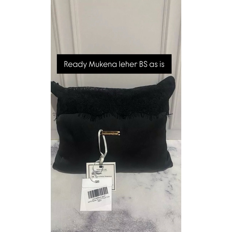 mukena button scarves lace black