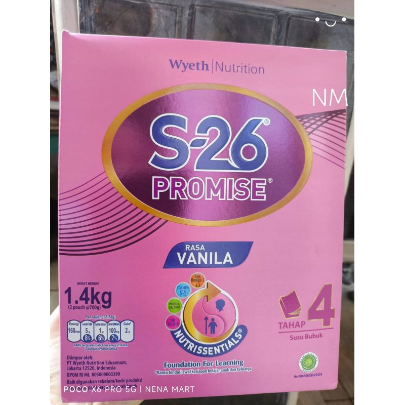 

S-26 Promise Tahap 4 Vanila - 1400g