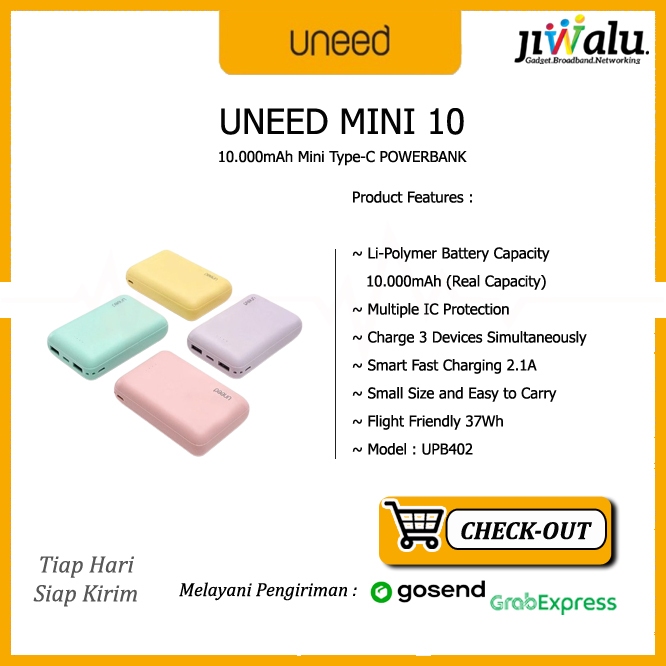 Uneed Power Bank Mini 10 10000mAh UPB402