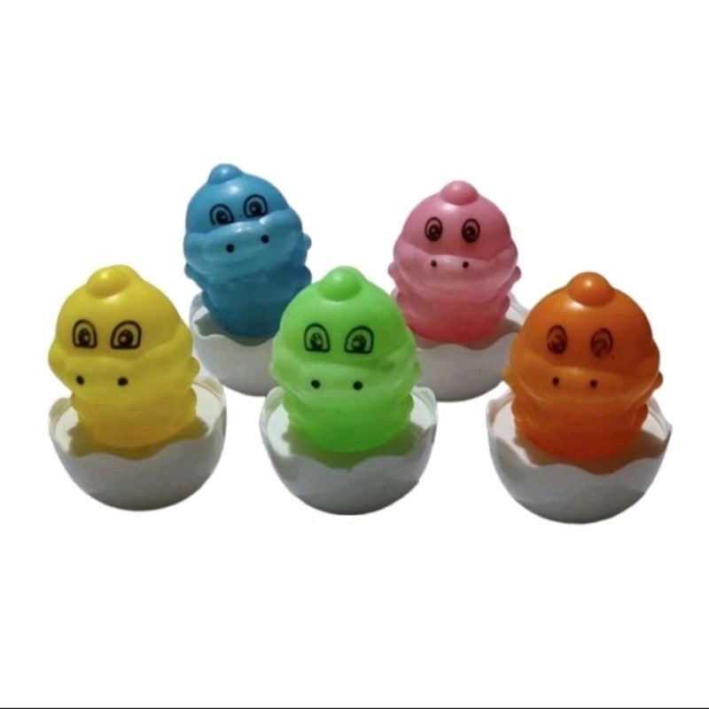 Mainan Telur Dino Goyang Sankie warna warni