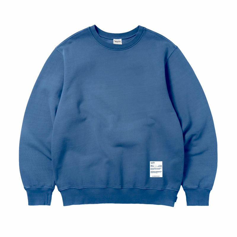 Sweater Crewneck Denim Oversize Sweater Basic Polos Tebal Unisex Pria Wanita