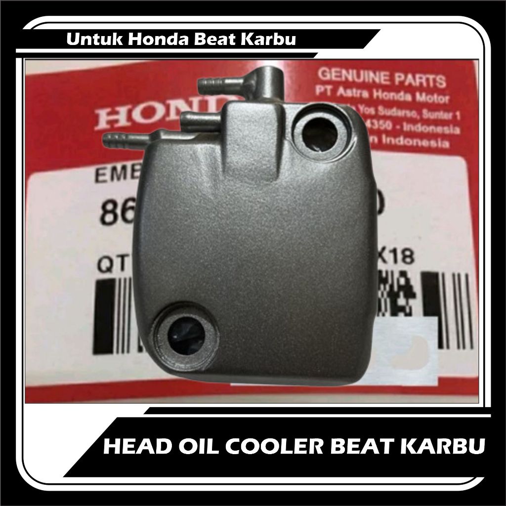 Tutup Head Modif Jalur Oil Cooler Pendingin Oli Honda Beat Karbu Original