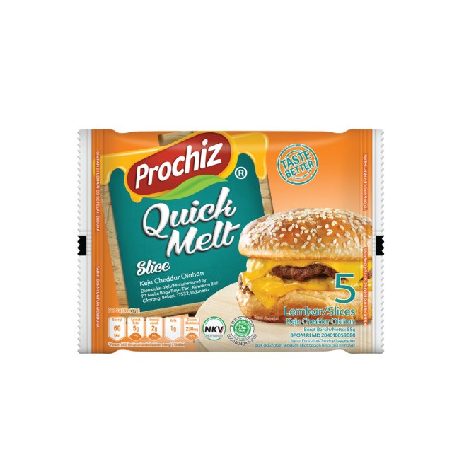 

Keju Slice Melt Prochiz / Cheese Slice Quick Melt Prochiz - 5S