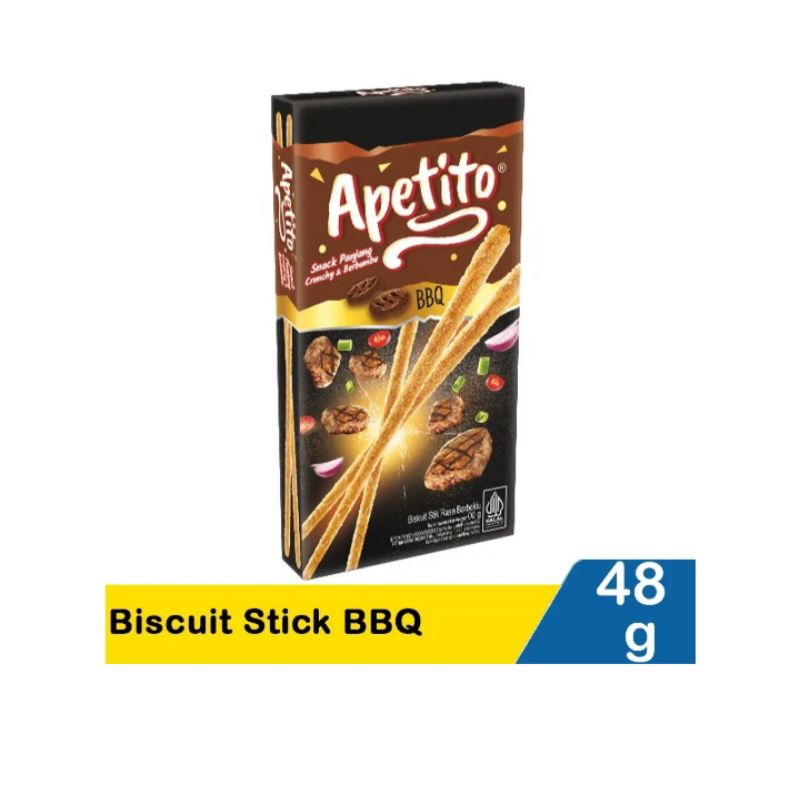 

Apetito snack biskuit stik rasa barbeque / Pizza / Sour Cream 48 gr