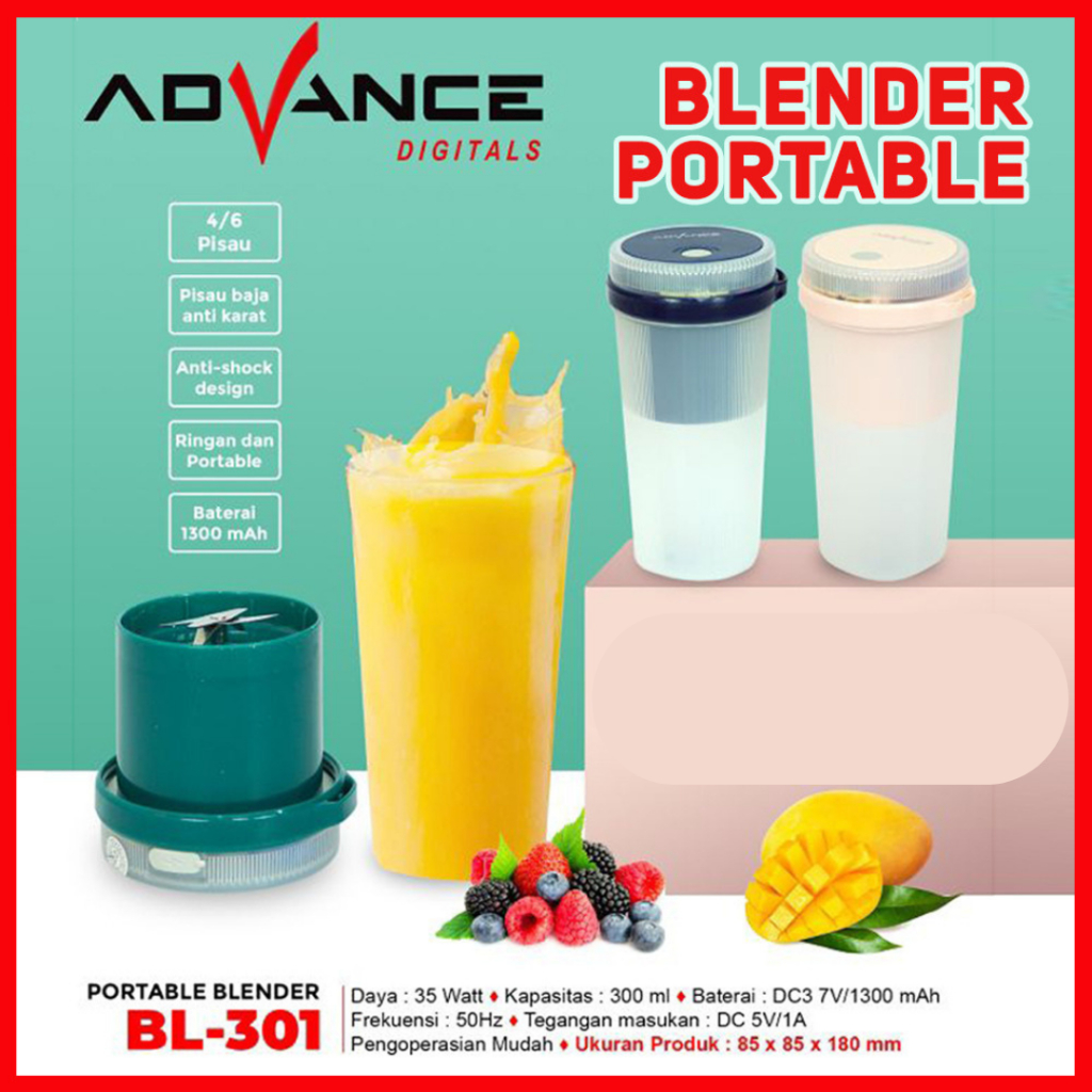ADVANCE BLENDER PORTABLE BL-301 - BLENDER JUS PRAKTIS - BLENDER ADVANCE