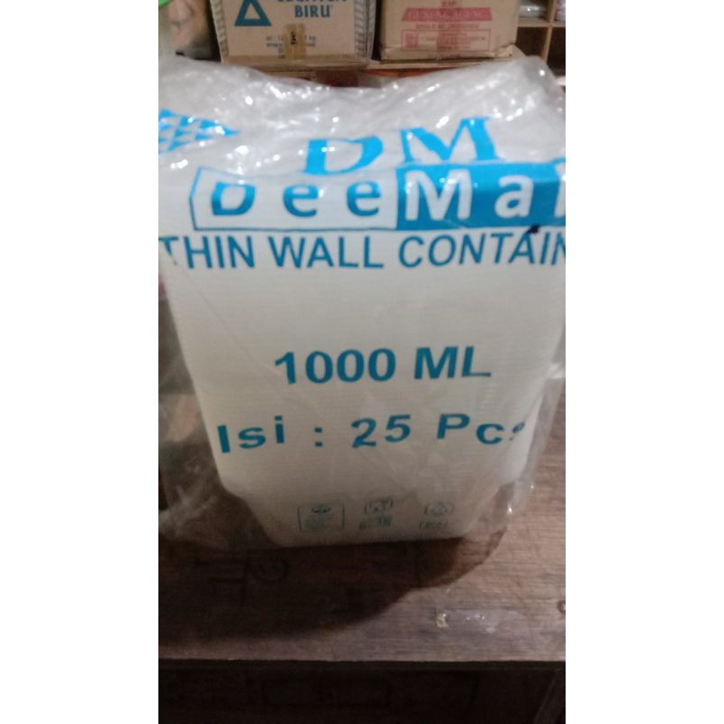 Wadah Makan Plastik Twinwall 1000 mL
