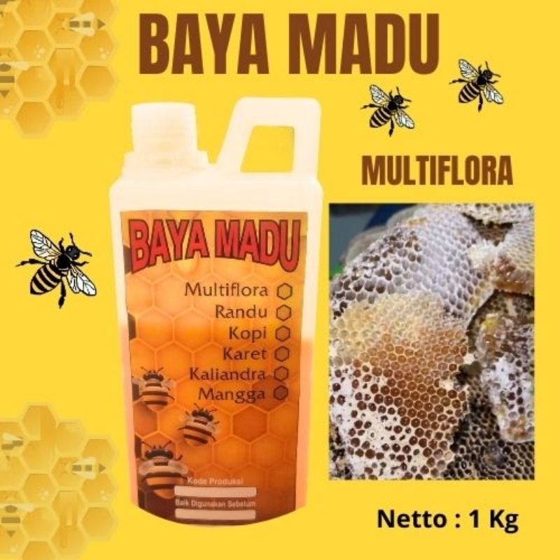 

Madu Murni Asli 100% Grade A Nektar Multiflora Original 1kg