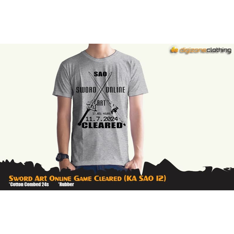 Kaos Anime Sword Art Online Game Cleared KA SAO 12