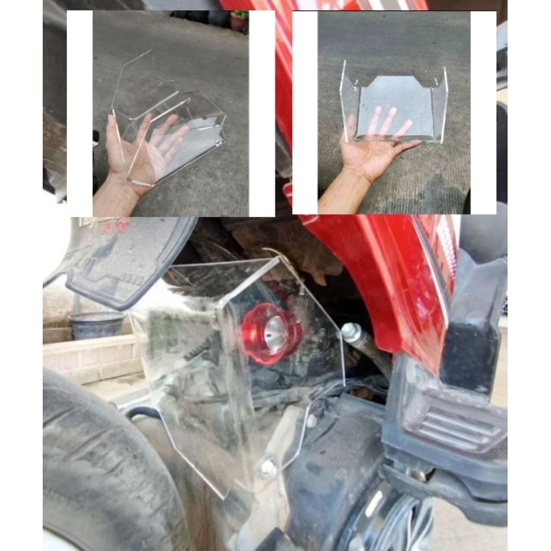 tabokan akrilik variasi honda beat carbu scoopy carbu transparan bening 3mm plus baut L 2pics dll