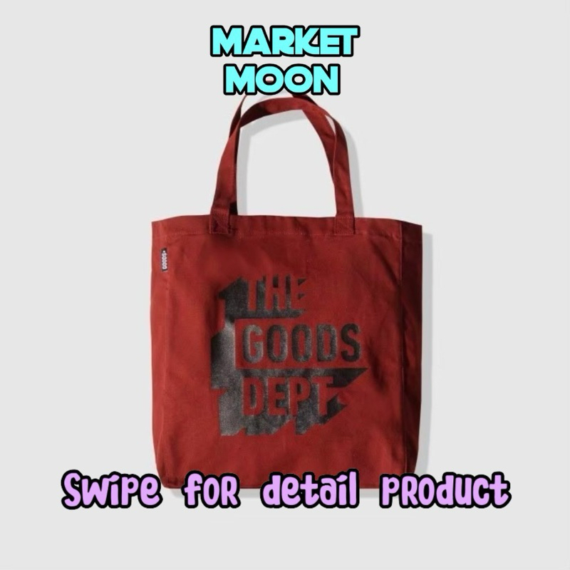 THE GOODS DEPT TOTEBAG "GOODS 3D" RED BLACK