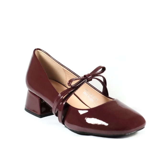 Amanda Jane's Jane-X24118 Black, Maroon Heels Wanita