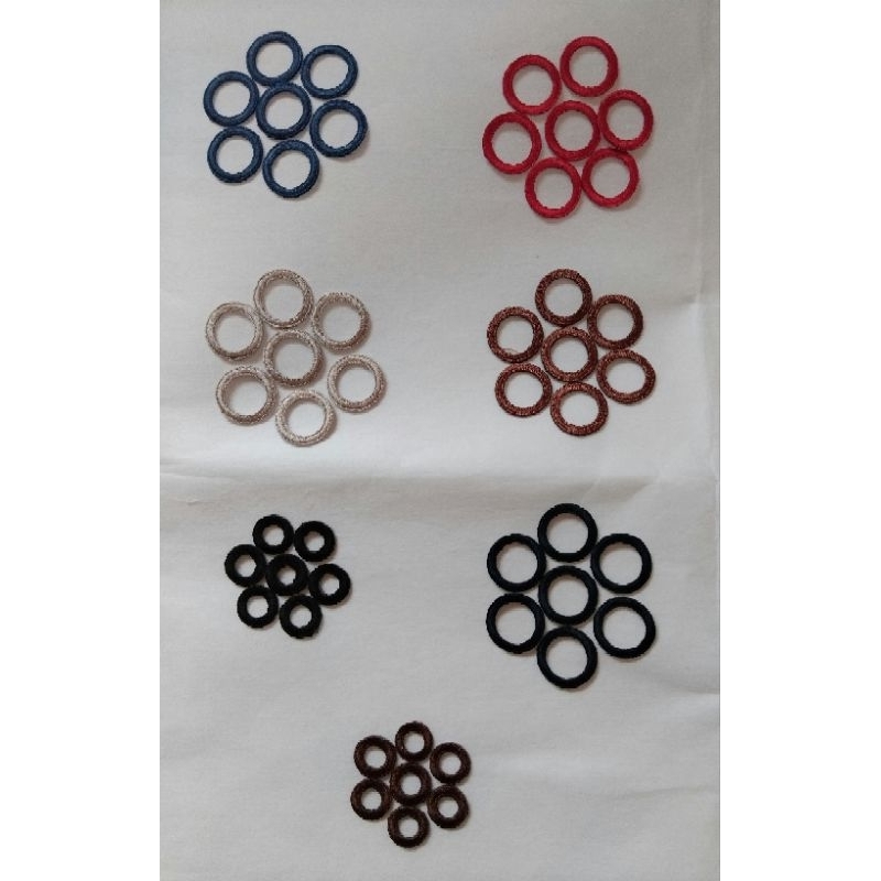 Aplikasi bordir / Payet bordir bulat / Mote tempel