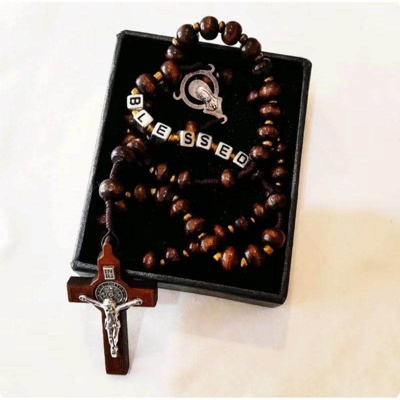 Rosario Kayu BI Tali + Kotak Katolik