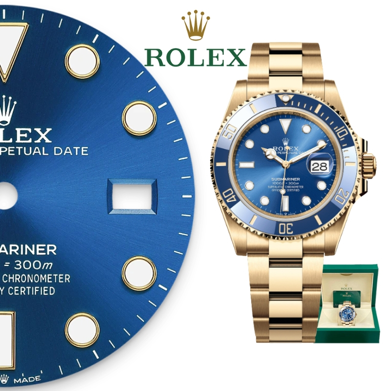 【100% ASLI】Jam Tangan Rolex Pria Submariner Seri M126618lb-0002 Dial 41mm emas 18 karat  Oystersteel