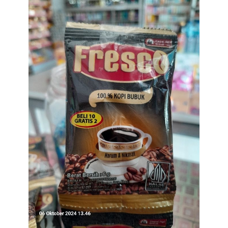 

Kopi bubuk Fresco mini 6g x 10+2 Sachet