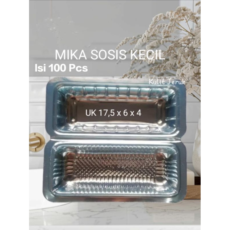 100pcs Mika Sosis Kecil / Mika Roti / Tray Sosis / Mika Hot Dog
