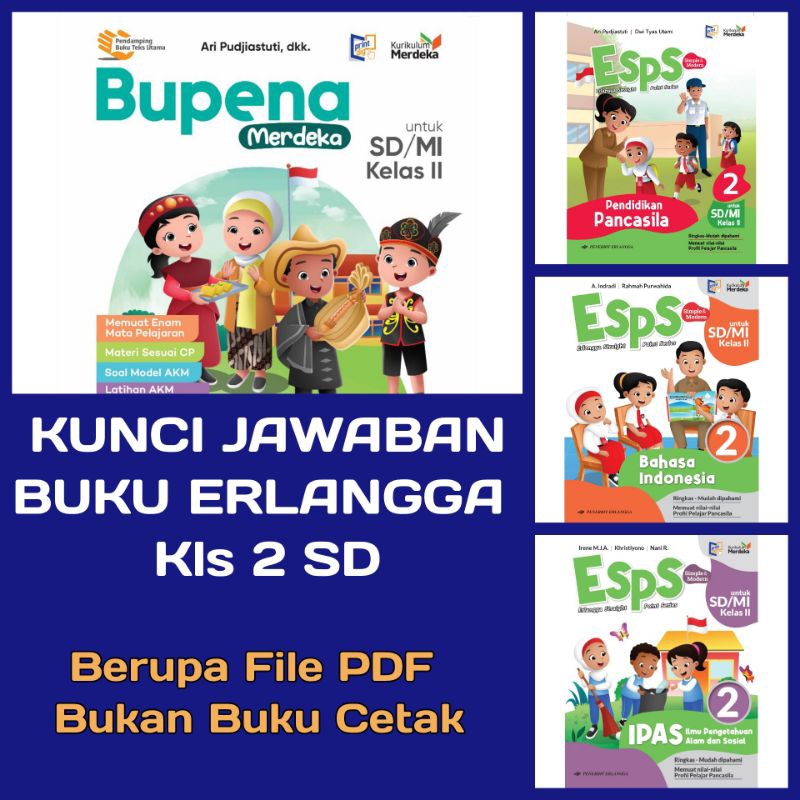 Kunci Jawaban Buku Erlangga Kelas 2 SD, Bahasa Indonesia, Bahasa Inggris, Matematika, IPAS