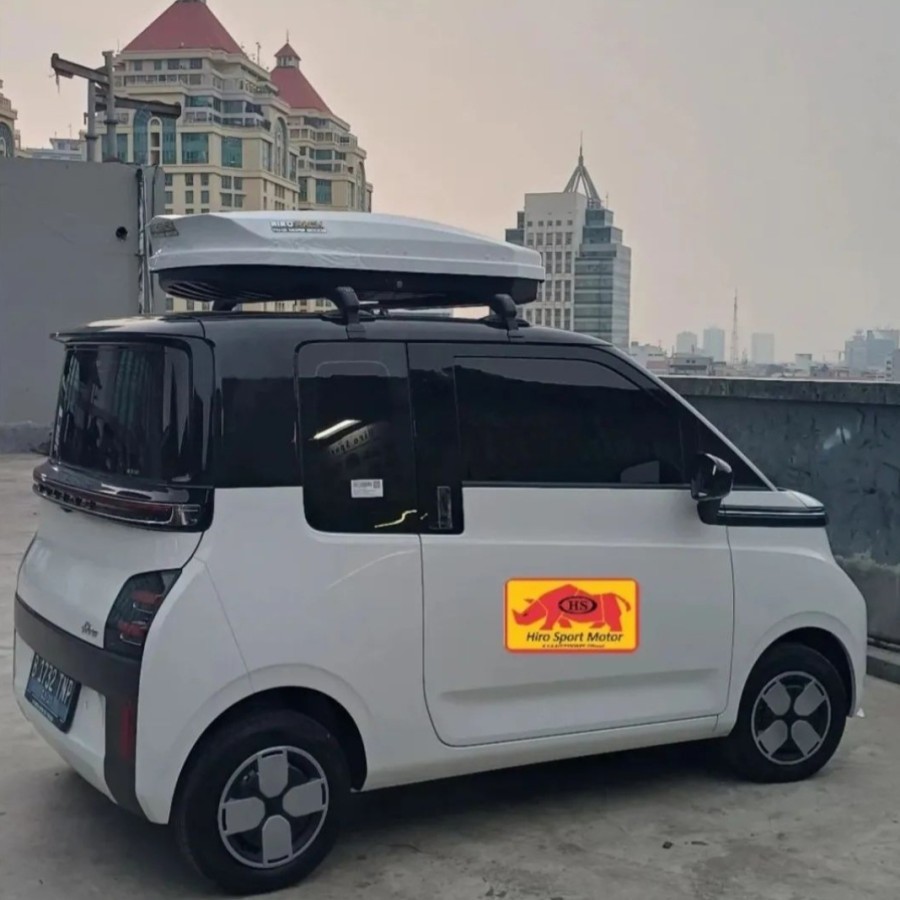 paket roof box slim wuling air ev + cross bar