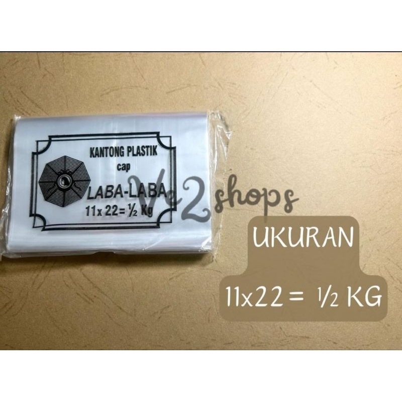 Plastik Bening Laba laba 1/2 kg