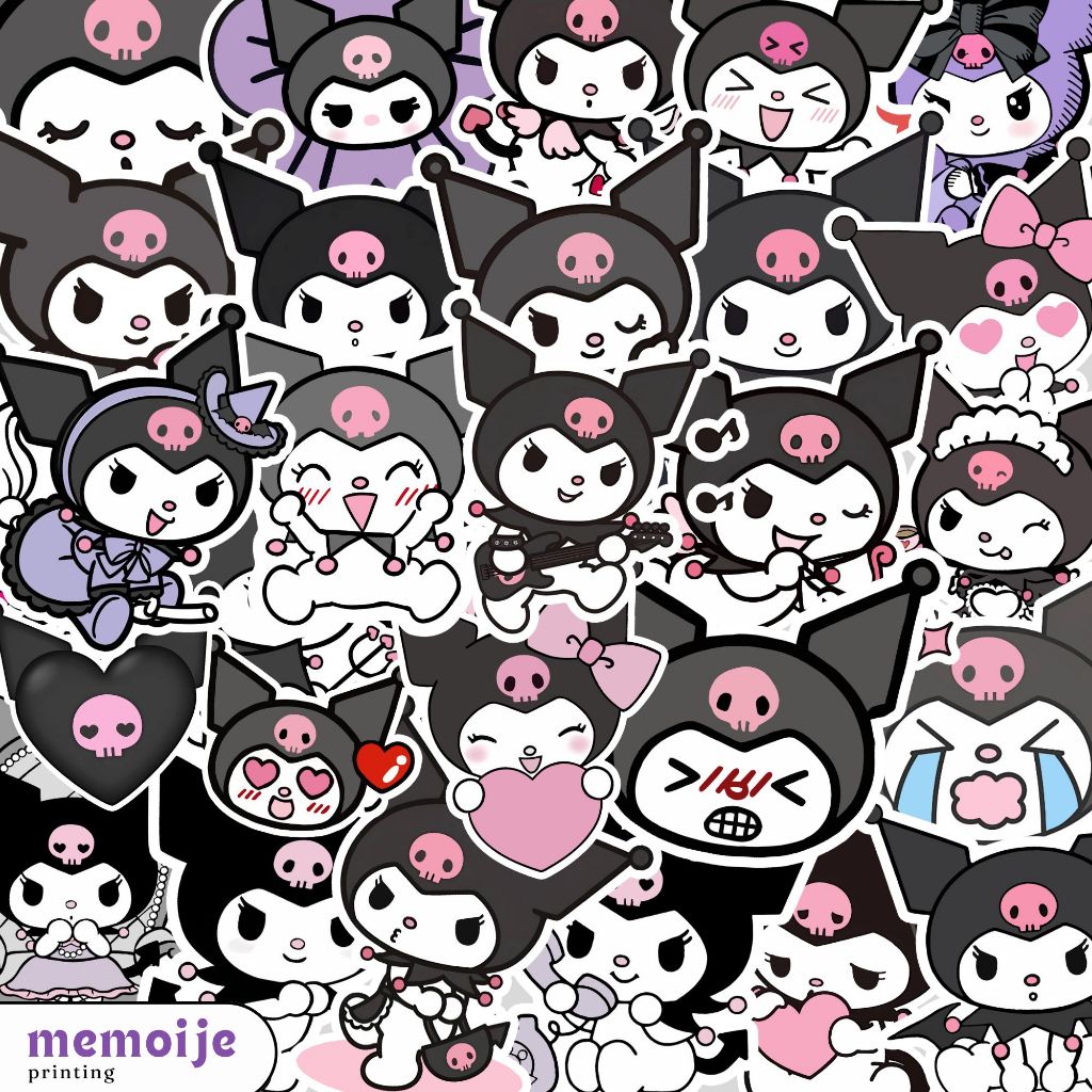 

(40+ PCS) Stiker Kuromi Sanrio Vinyl Waterproof – Sticker Lucu untuk Laptop, Helm, HP, Motor