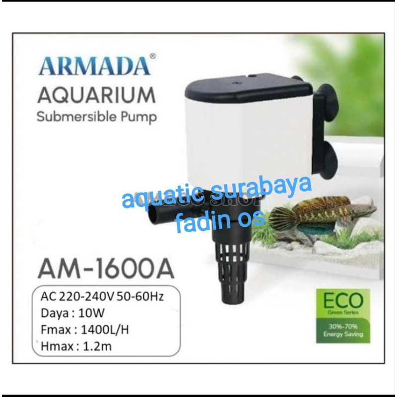 ARMADA POMPA CELUP AQUARIUM POWERHEAD ARMADA AM 1600 A OUTPUT  1400 L/H