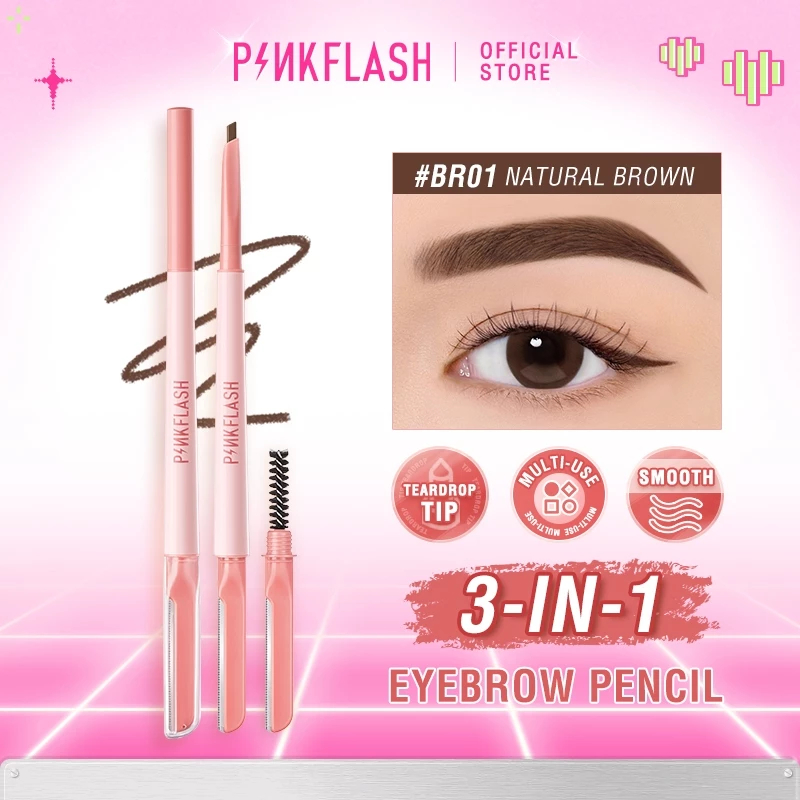 PINKFLASH PinkDefiner 3-in-1 multi-use eyebrow pencil Long-lasting Smooth stroke