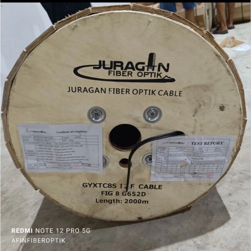 kabel armored 12 core fig 8 panjang 2.000 meter/kabel fo armor ku mini 12 core fig 8