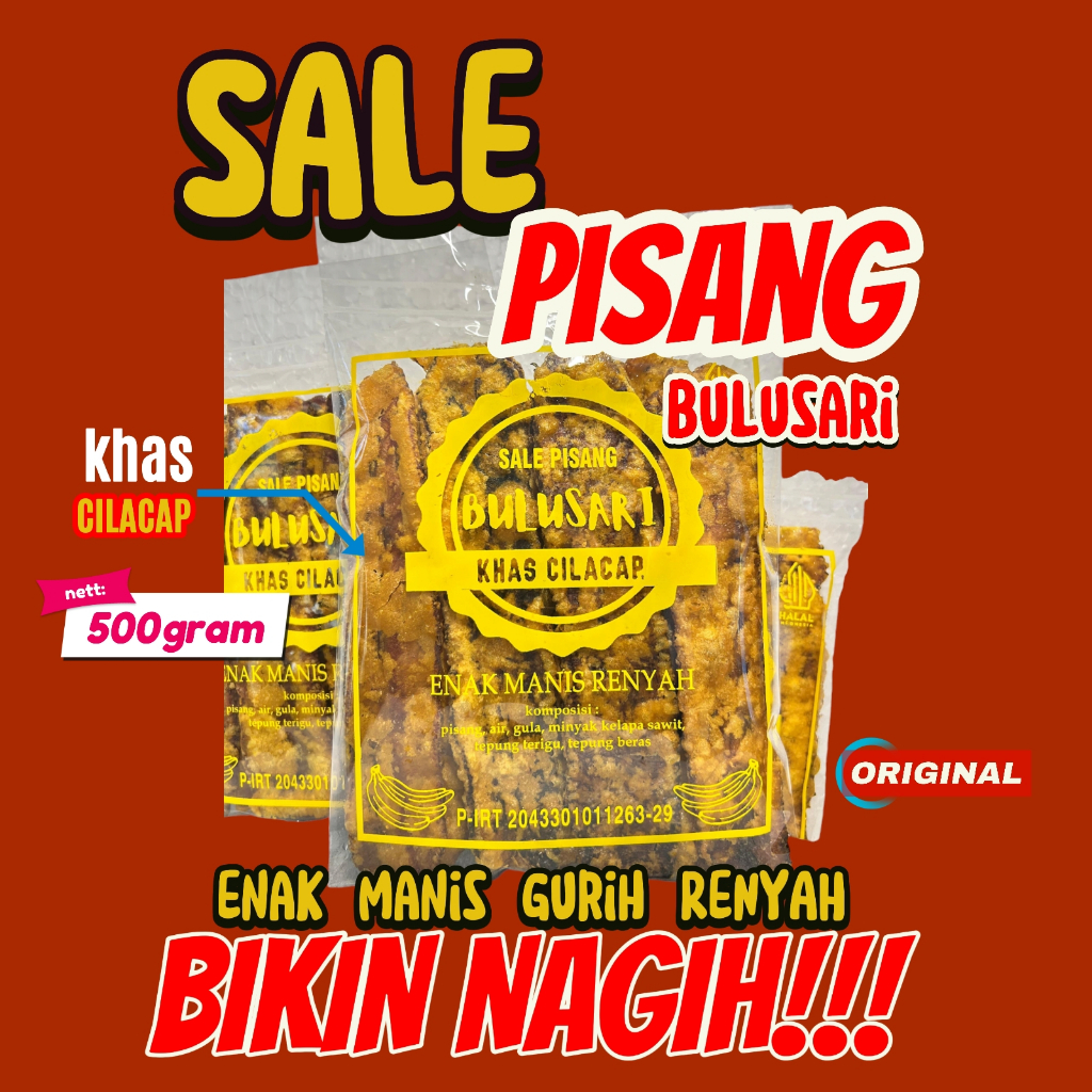 

SALE PISANG BULUSARI KHAS CILACAP ENAK MANIS RENYAH 500gr