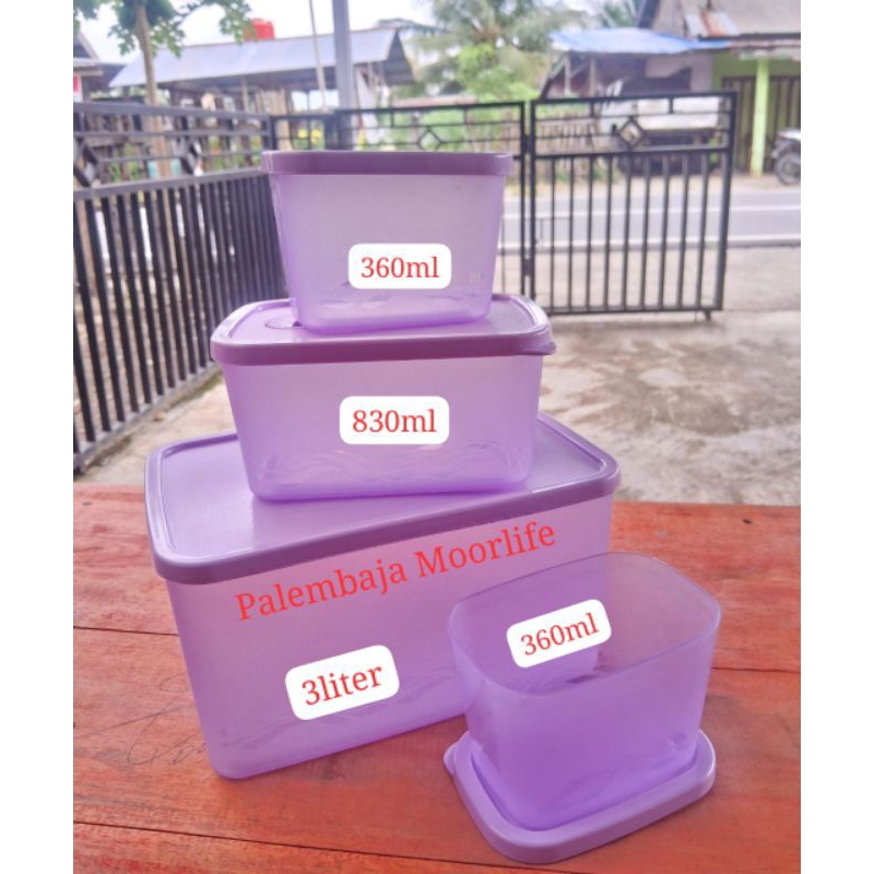 Moorlife Serena wadah Kulkas set isi 4