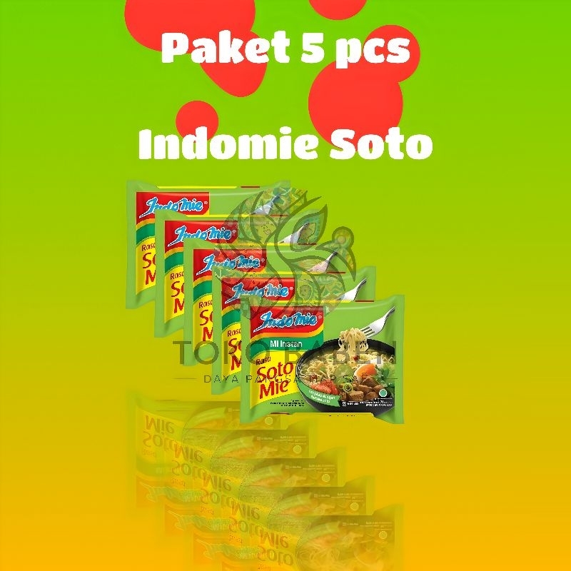 

Paket Indomie Soto 5pcs 10pcs Mie Indomie Soto Kuah Instan