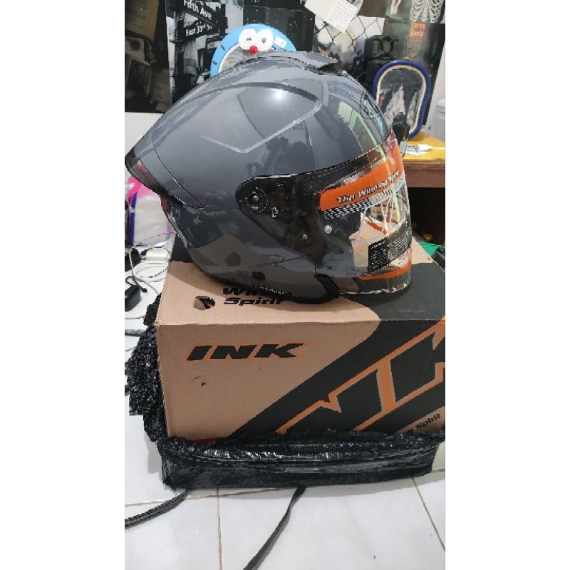 helm second tp baru. ink terra 2 ukuran L 99.9% baru