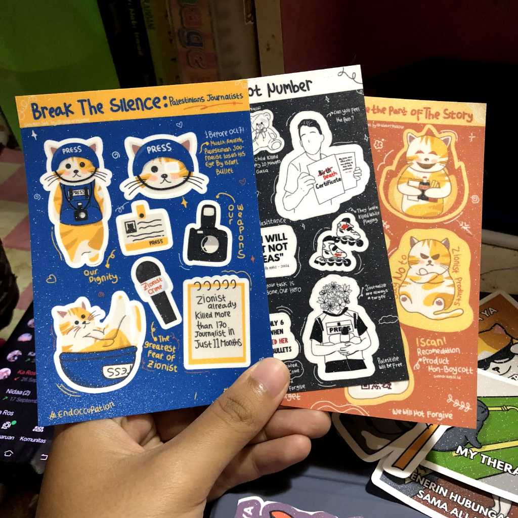 

Stiker Sticker Sheet Palestina Kucing Lucu | Aksesoris HP | Glitter Waterproof | Aesthetic| by @watermiaow