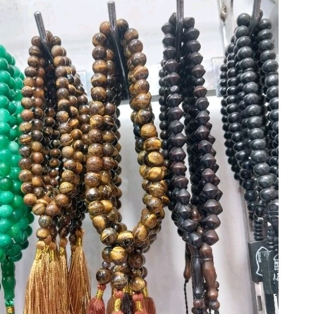 Tasbih Batu Akik Tiger Eye Natural Asli Kalimantan Jumlah 33