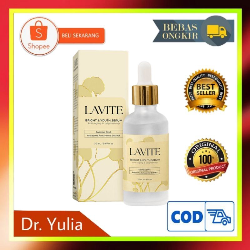 LAVITE ASLI SERUM WAJAH ANTI AGING GLOWING HILANGKAN KERUTAN PLEK HITAM TAMPAK LEBIH MUDAH