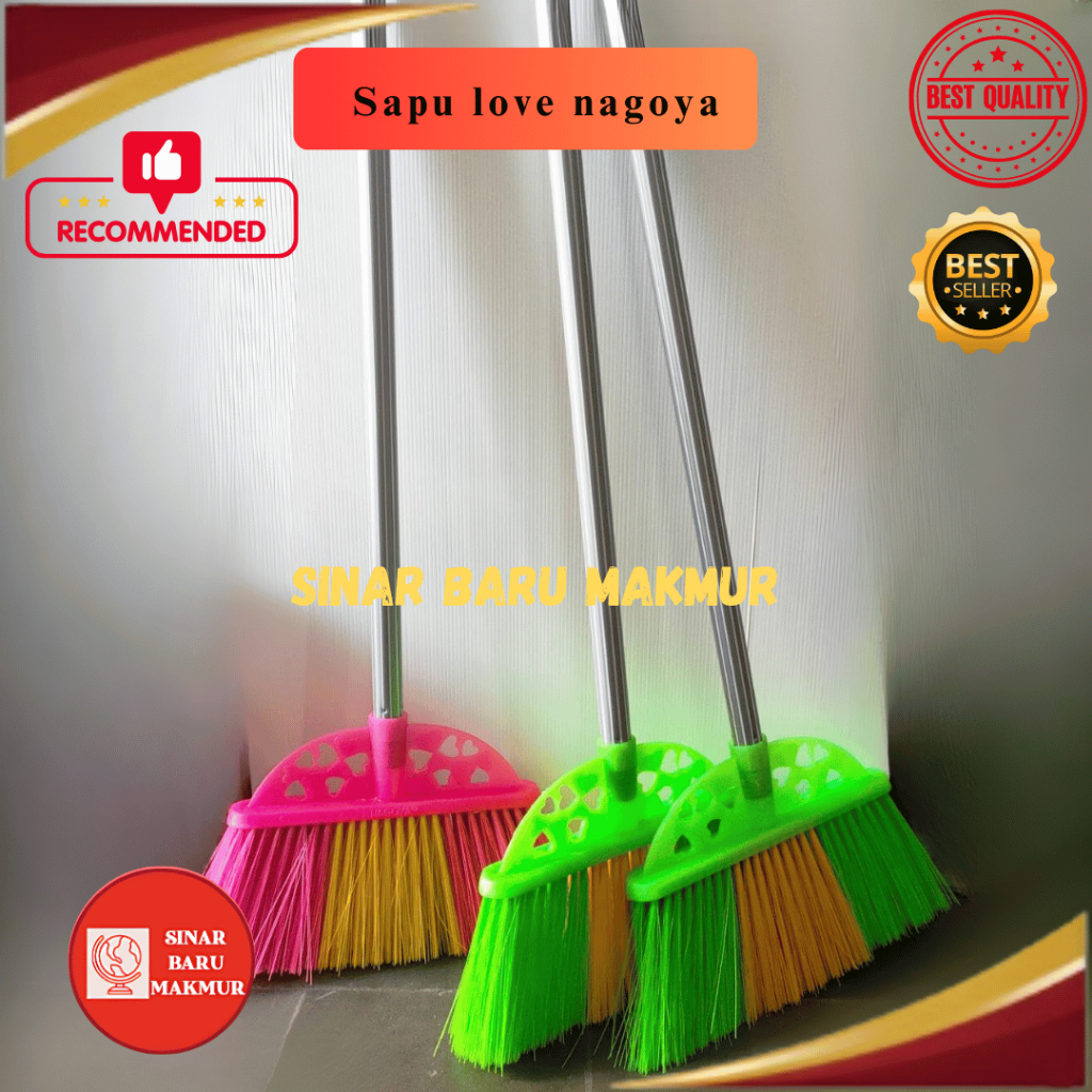 Sapu love Nagoya / Sapu lantai Nagoya / Sapu nilon / Sapu plastik (kurir reguler)