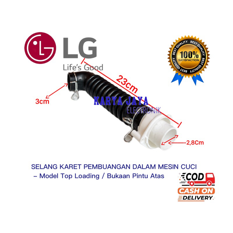 Selang Karet Pembuangan Mesin Cuci LG Top Loading Turbo drum
