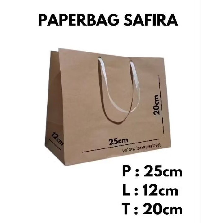 

Paperbag Safira , 25x12x20, Ukuran Roti , 1 lusin (12pcs)