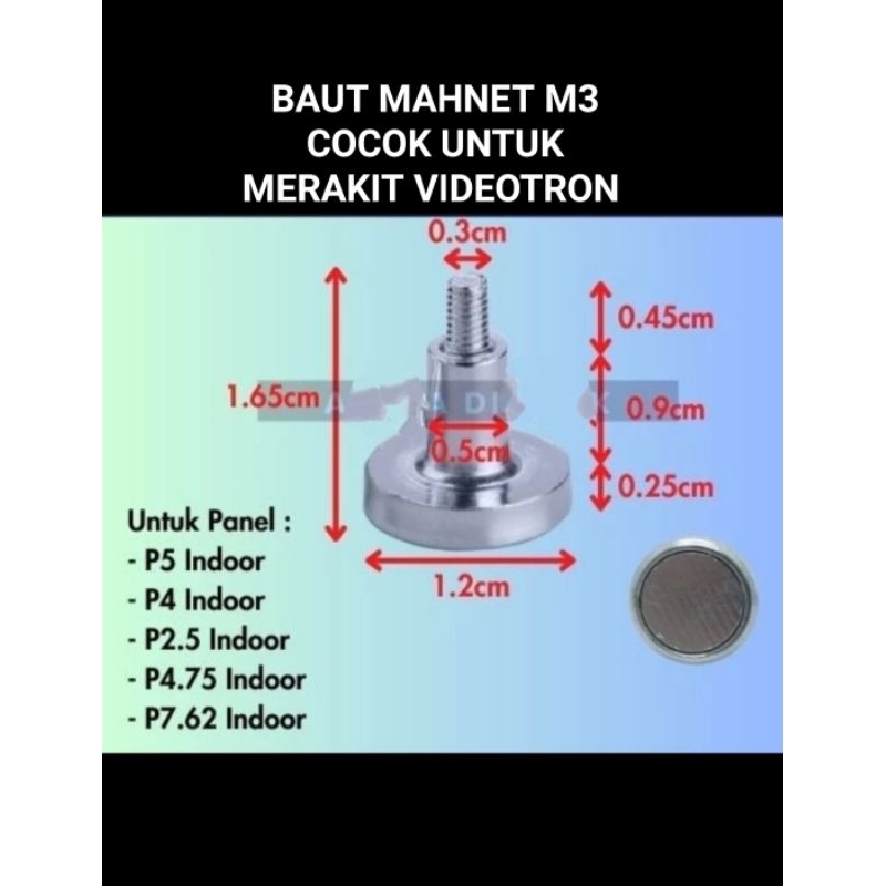 Baut Magnet M3 Panel Videotron
