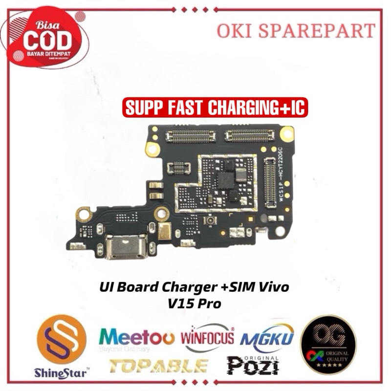 KONEKTOR CAS + SIM VIVO V15 PRO Original IC Fast Charging