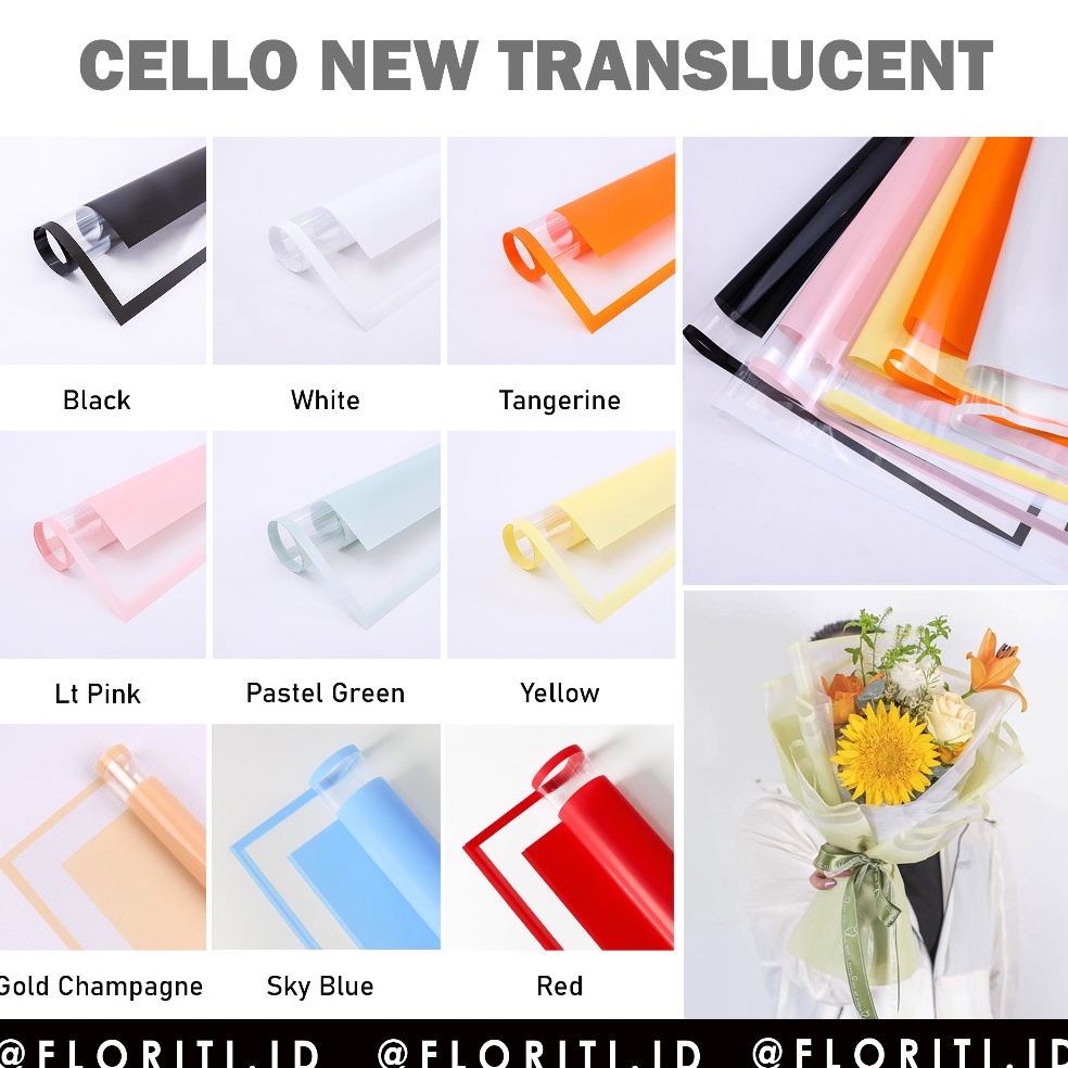 

First Arrival 2 lembar cellophane kertas buket new translucent