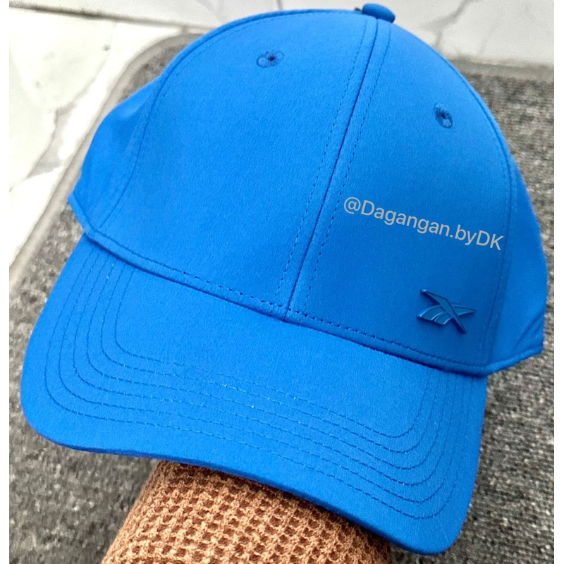 Topi Reebok Running Blue Metal Logo Original 100%