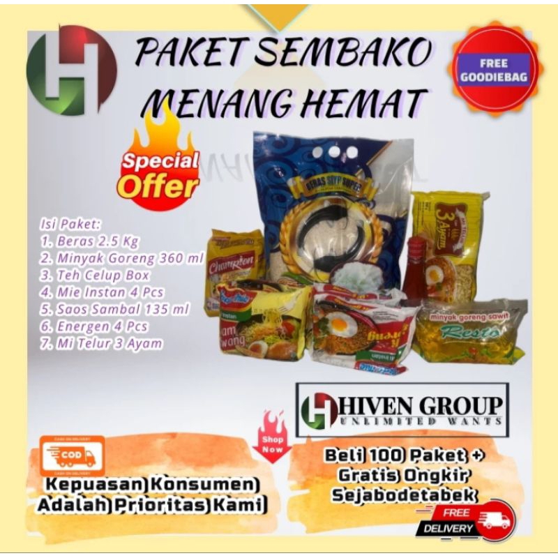 

PAKET SEMBAKO HEMAT BANYAK BELI